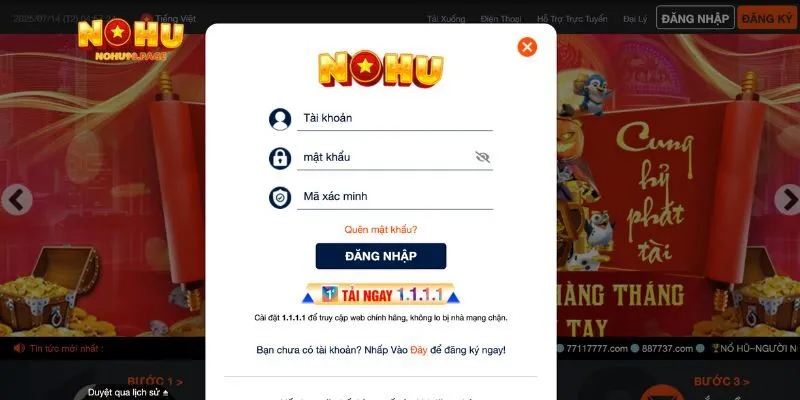 Hướng dẫn quy trình đăng nhập Nohu90 đúng nhất